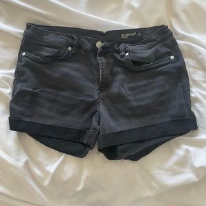 Black jean shorts